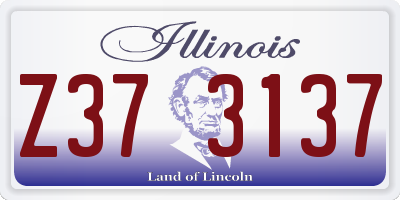 IL license plate Z373137