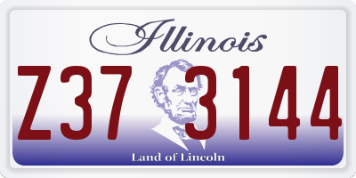 IL license plate Z373144