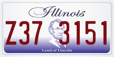 IL license plate Z373151