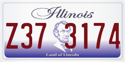 IL license plate Z373174