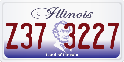 IL license plate Z373227