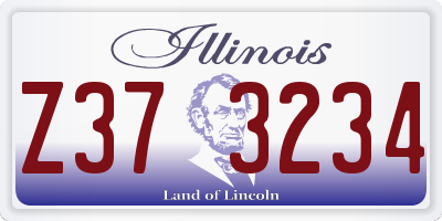 IL license plate Z373234