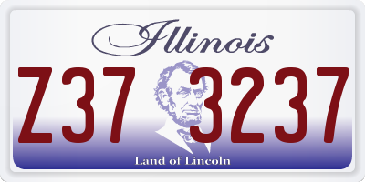 IL license plate Z373237