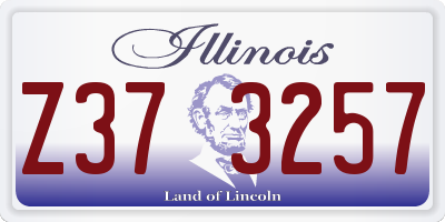 IL license plate Z373257