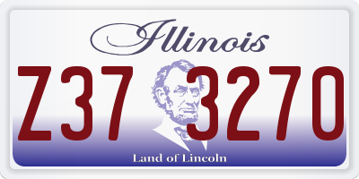 IL license plate Z373270