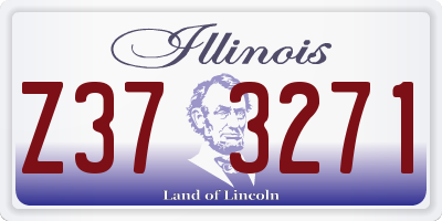 IL license plate Z373271