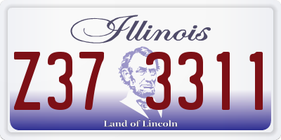 IL license plate Z373311