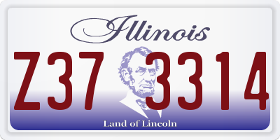 IL license plate Z373314