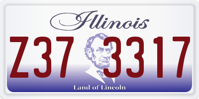 IL license plate Z373317