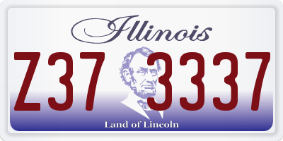 IL license plate Z373337