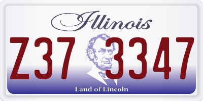 IL license plate Z373347