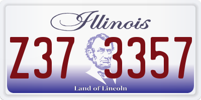 IL license plate Z373357