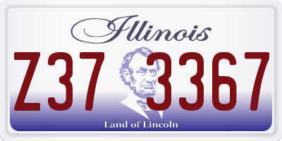 IL license plate Z373367