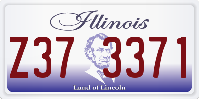 IL license plate Z373371