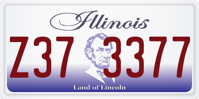 IL license plate Z373377
