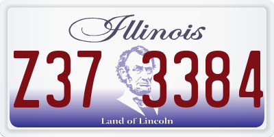 IL license plate Z373384