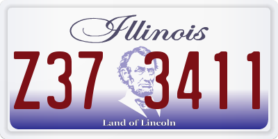 IL license plate Z373411