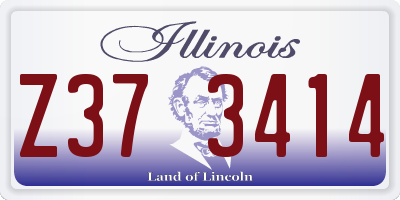 IL license plate Z373414