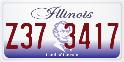 IL license plate Z373417