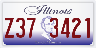 IL license plate Z373421
