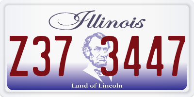 IL license plate Z373447