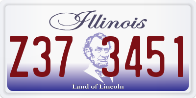 IL license plate Z373451