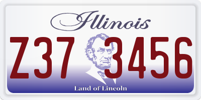 IL license plate Z373456