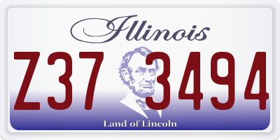 IL license plate Z373494