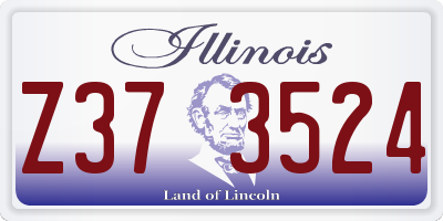 IL license plate Z373524