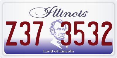 IL license plate Z373532