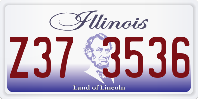 IL license plate Z373536