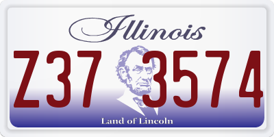 IL license plate Z373574