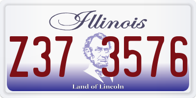 IL license plate Z373576