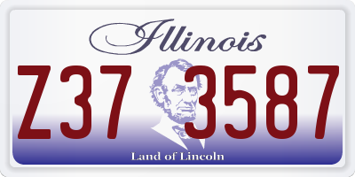 IL license plate Z373587