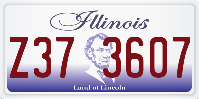 IL license plate Z373607