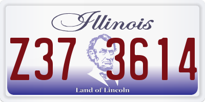 IL license plate Z373614