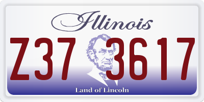 IL license plate Z373617