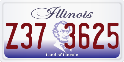IL license plate Z373625
