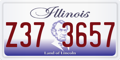 IL license plate Z373657