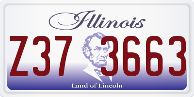 IL license plate Z373663