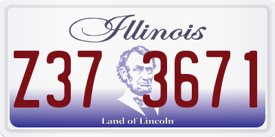 IL license plate Z373671