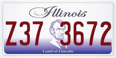 IL license plate Z373672