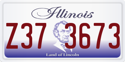 IL license plate Z373673