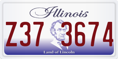 IL license plate Z373674