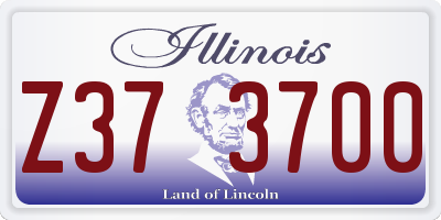 IL license plate Z373700