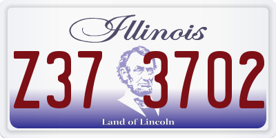 IL license plate Z373702