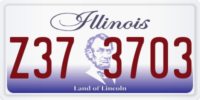 IL license plate Z373703