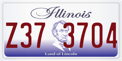 IL license plate Z373704