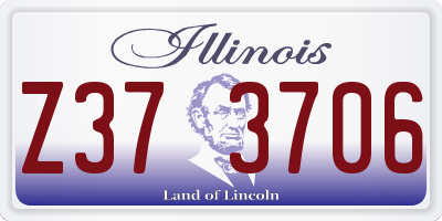 IL license plate Z373706