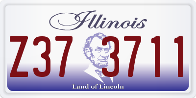 IL license plate Z373711